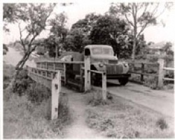 Gardiners Creek - Truck Crossing Bridge in the 1950s