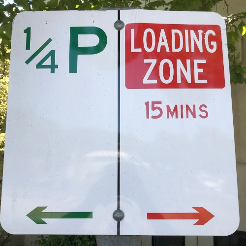 Example parking sign with constant restriction