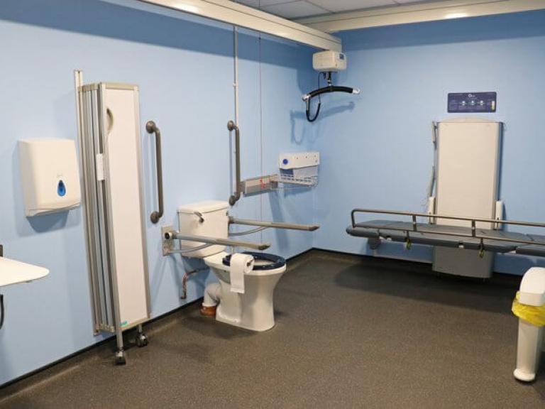 An accessible changing places toilet
