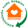 'Boroondara Hard Rubbish Rehome' surrounding a home icon with a heart in the center