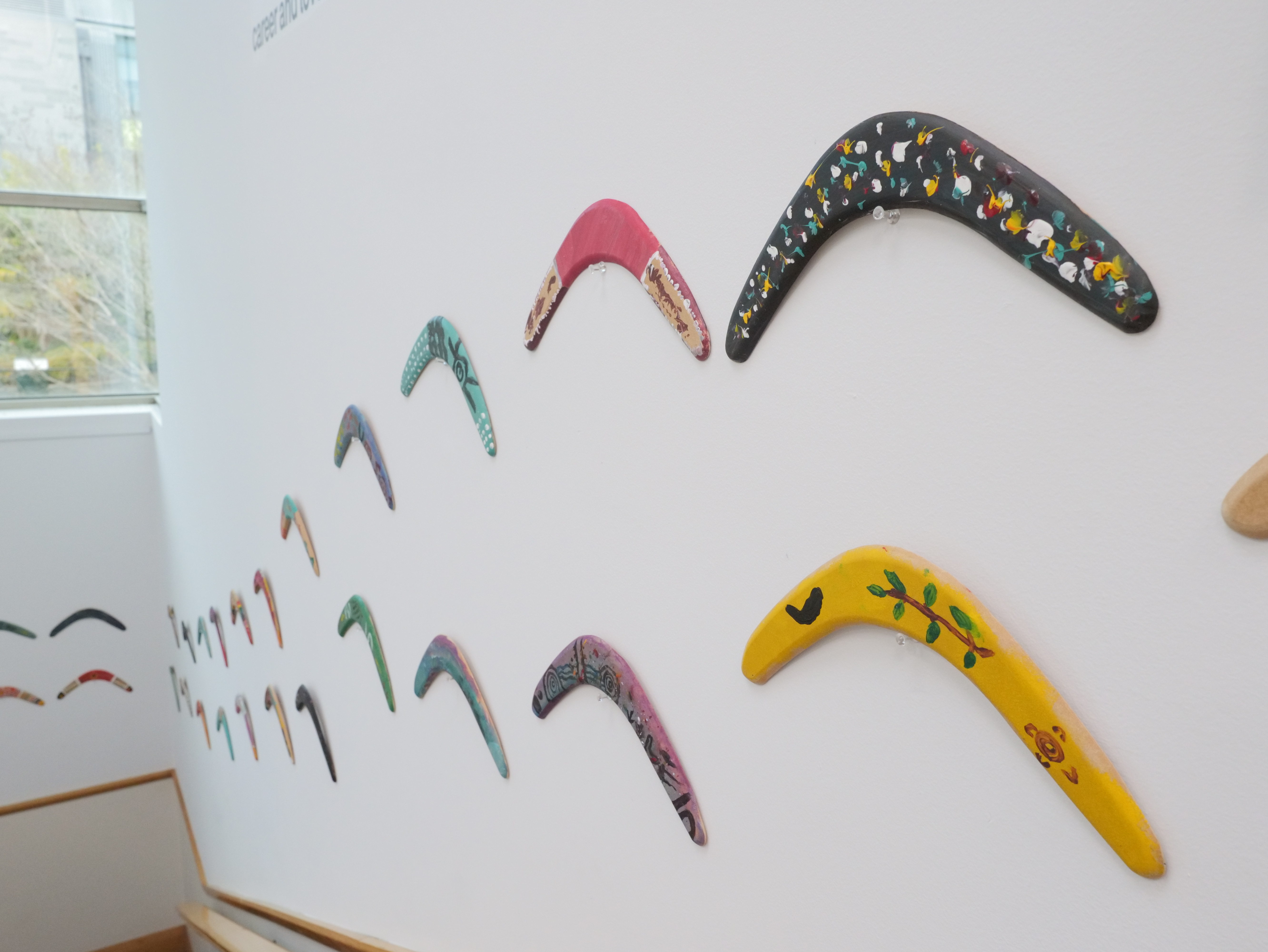 colourful handpainted boomerangs