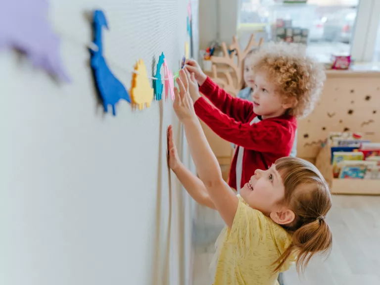 Kids playing together at childcare