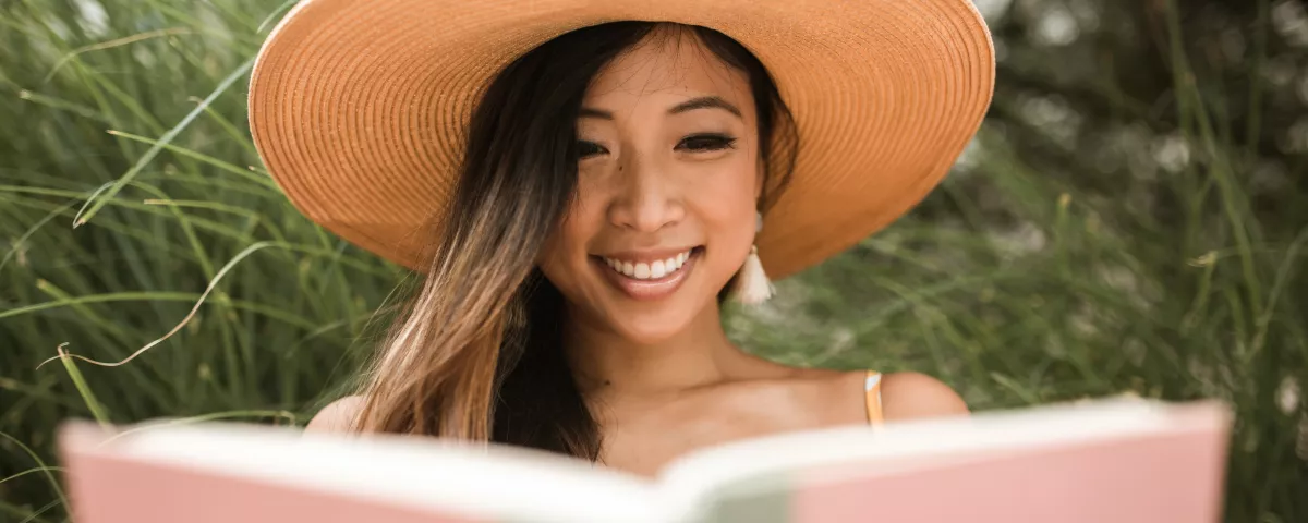 Woman reading a book