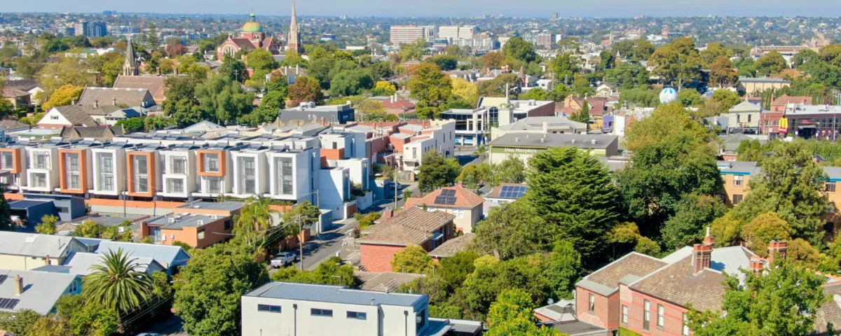 Overhead photo shows Boroondara suburbs with different styles of housing