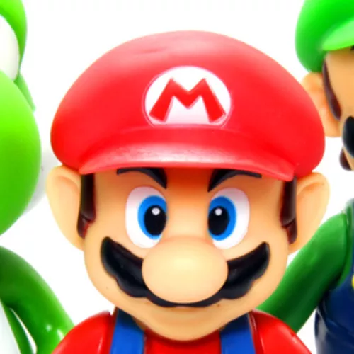 A close up of Mario, Luigi and Yoshi from Nintendo