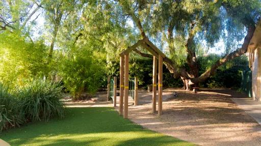 Small bridge in the playground at Estrella Preschool