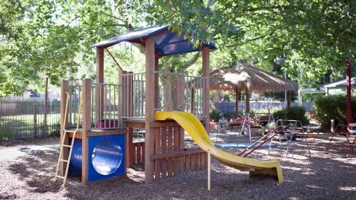 Outdoor play area at Glass St Kindergarten