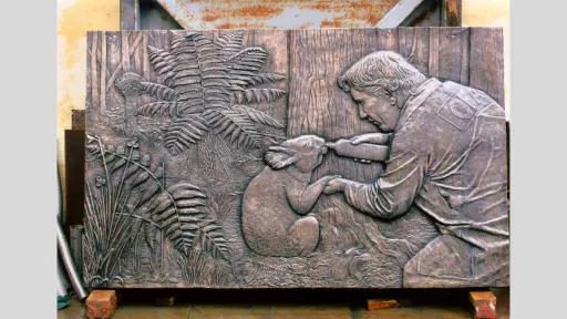 Sam the Koala relief sculpture by Michael Meszaros