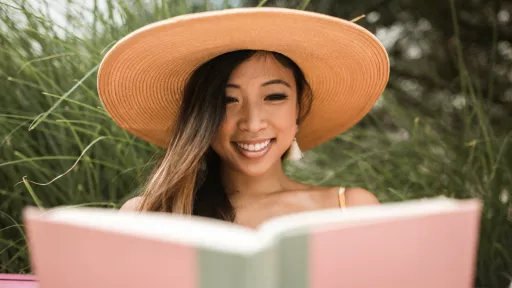 Woman reading a book