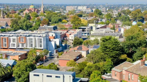 Overhead photo shows Boroondara suburbs with different styles of housing